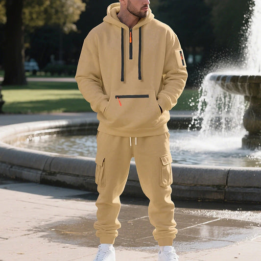 Men's Fall Winter Utility Hoodie Set
