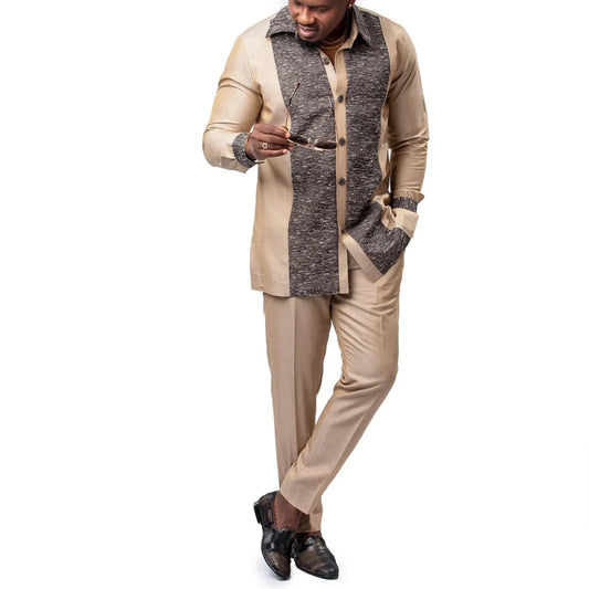 African Heritage Embroidered Men's Two Piece Suit
