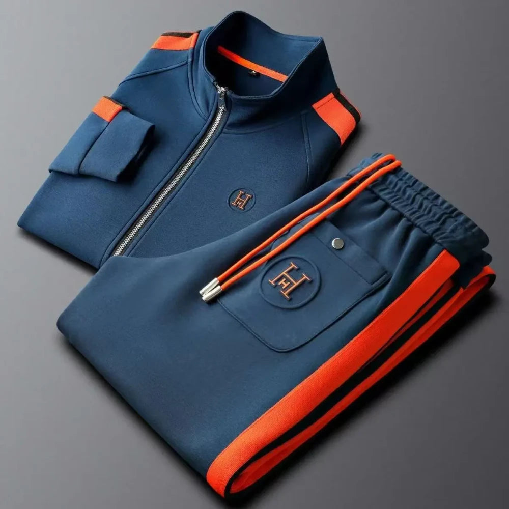 Ensemble de survêtement d'hiver brodé haut de gamme pour homme