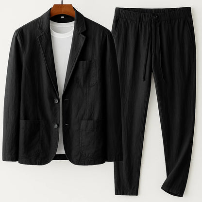 LEINEN-CASUAL-ANZUG-SET