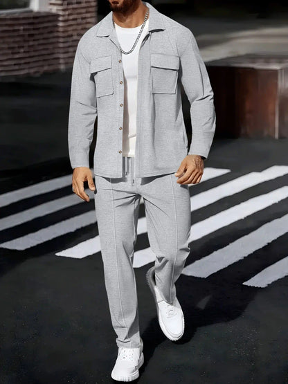 The Mercer Men’s Waffle-Knit Shirt & Pants Set