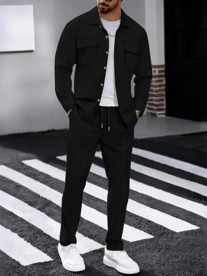 The Mercer Men’s Waffle-Knit Shirt & Pants Set