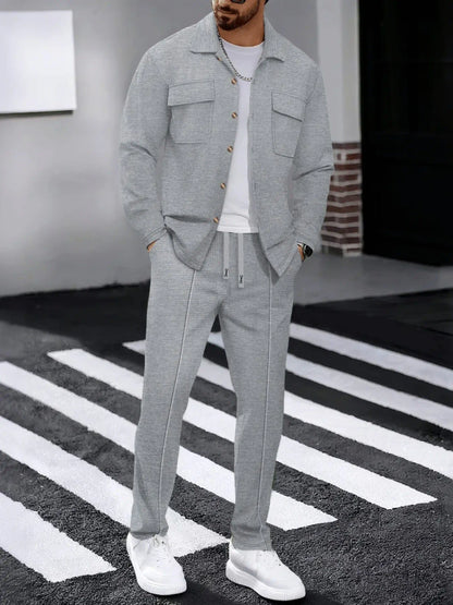 The Mercer Men’s Waffle-Knit Shirt & Pants Set