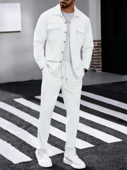 The Mercer Men’s Waffle-Knit Shirt & Pants Set