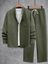 Men's Fitted Woven 2-Piece Set | Long Sleeve Shirt and Pants