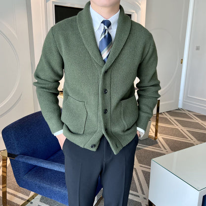 The Ashford Men’s Wool-Blend Shawl Collar Cardigan