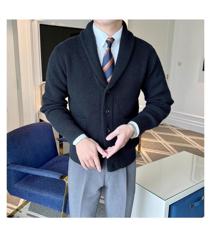 The Ashford Men’s Wool-Blend Shawl Collar Cardigan