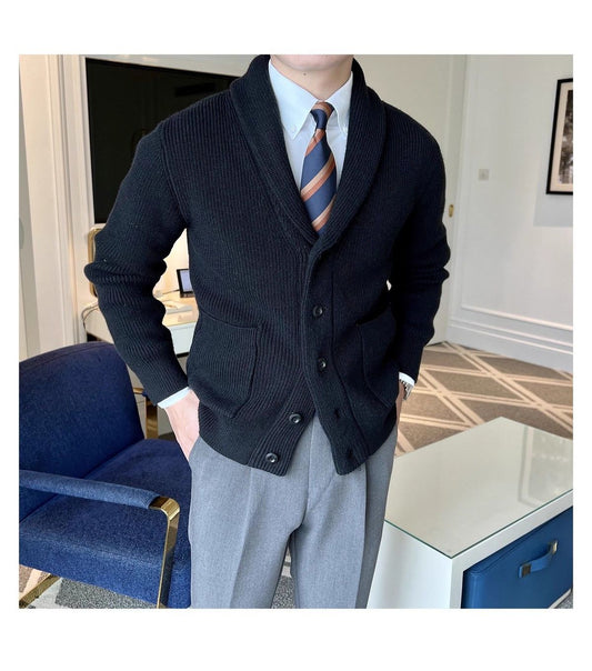The Ashford Men’s Wool-Blend Shawl Collar Cardigan