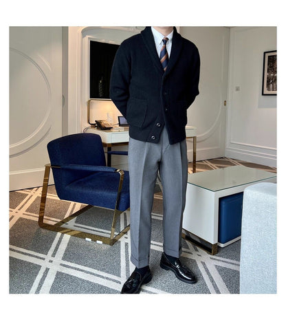 The Ashford Men’s Wool-Blend Shawl Collar Cardigan