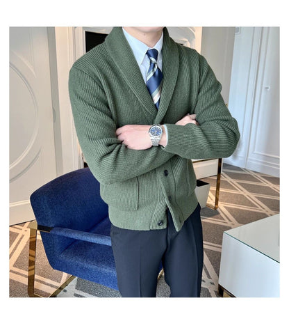 The Ashford Men’s Wool-Blend Shawl Collar Cardigan