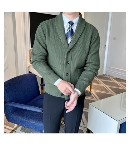 The Ashford Men’s Wool-Blend Shawl Collar Cardigan