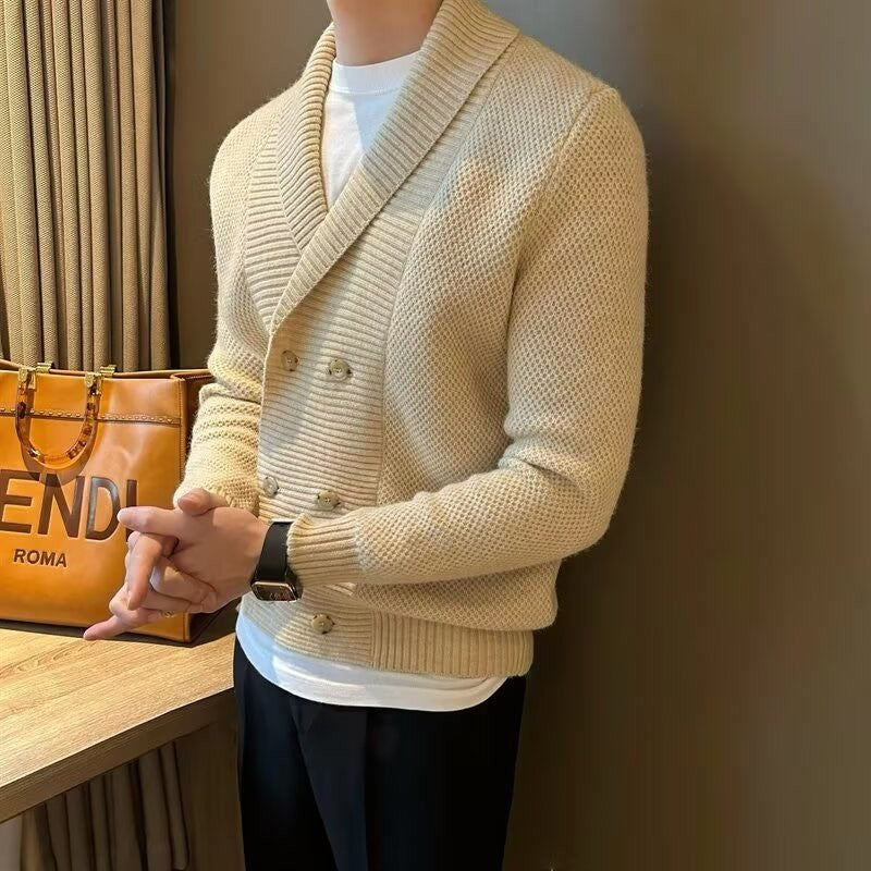 The Beaumont Men’s Double-Breasted Shawl Collar Cardigan