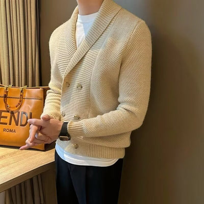 The Beaumont Men’s Double-Breasted Shawl Collar Cardigan