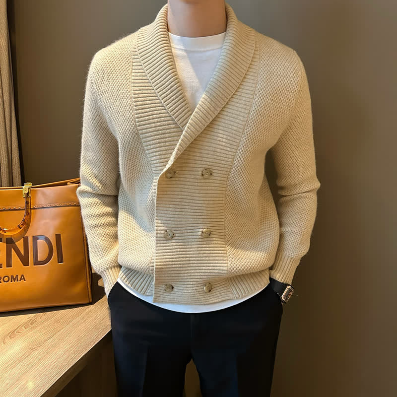 The Beaumont Men’s Double-Breasted Shawl Collar Cardigan