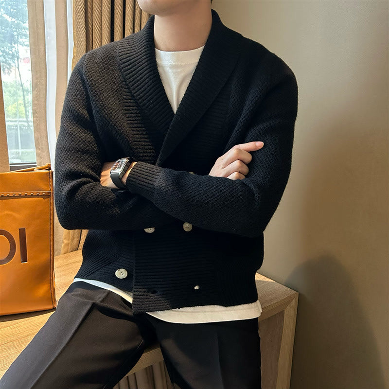 The Beaumont Men’s Double-Breasted Shawl Collar Cardigan