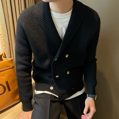 The Beaumont Men’s Double-Breasted Shawl Collar Cardigan