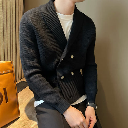 The Beaumont Men’s Double-Breasted Shawl Collar Cardigan