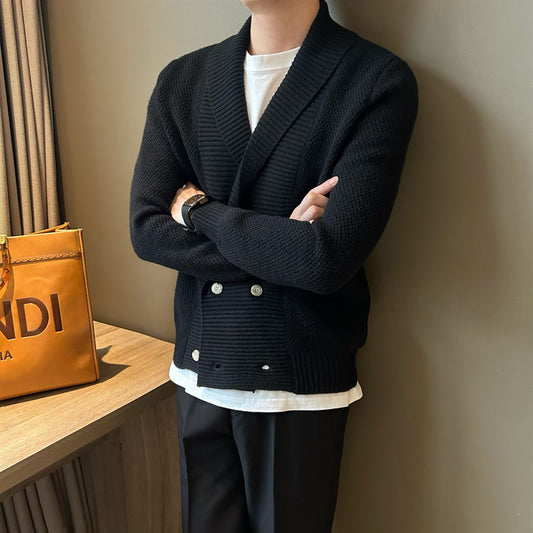 The Beaumont Men’s Double-Breasted Shawl Collar Cardigan