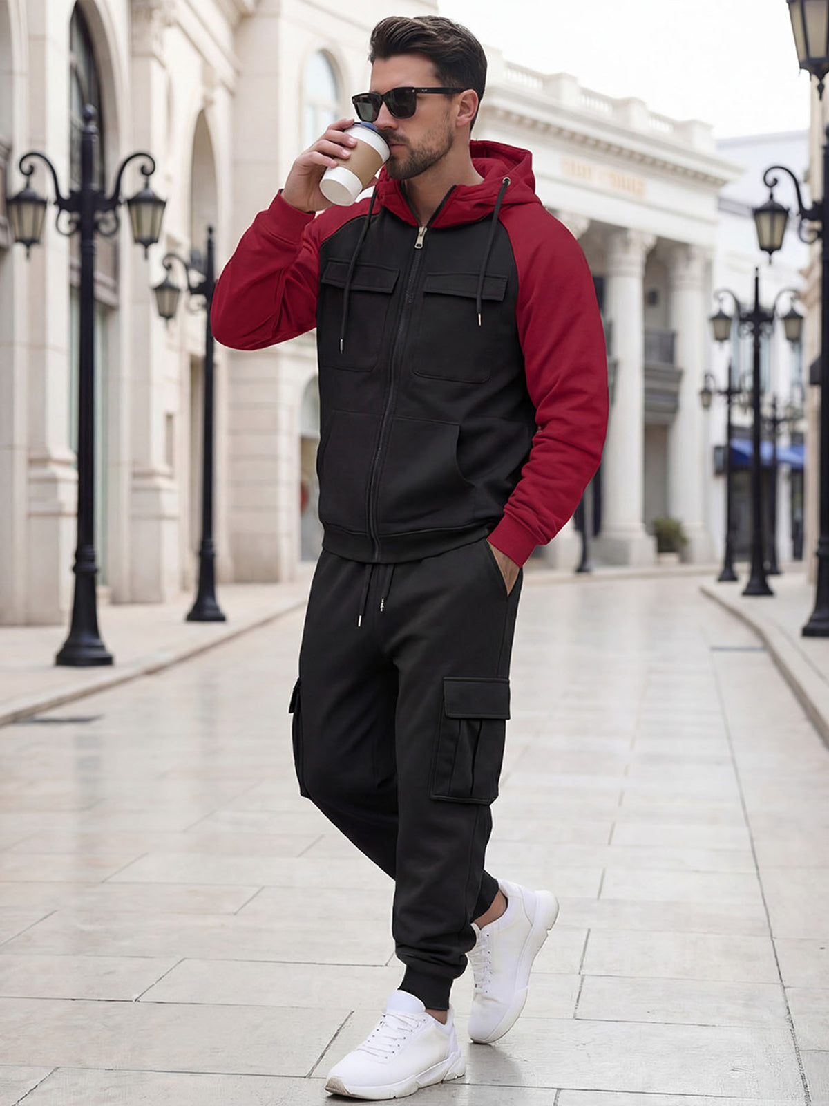 The Hudson Men’s Fleece-Lined Colorblock Utility Set