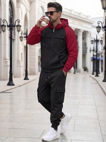 The Hudson Men’s Fleece-Lined Colorblock Utility Set