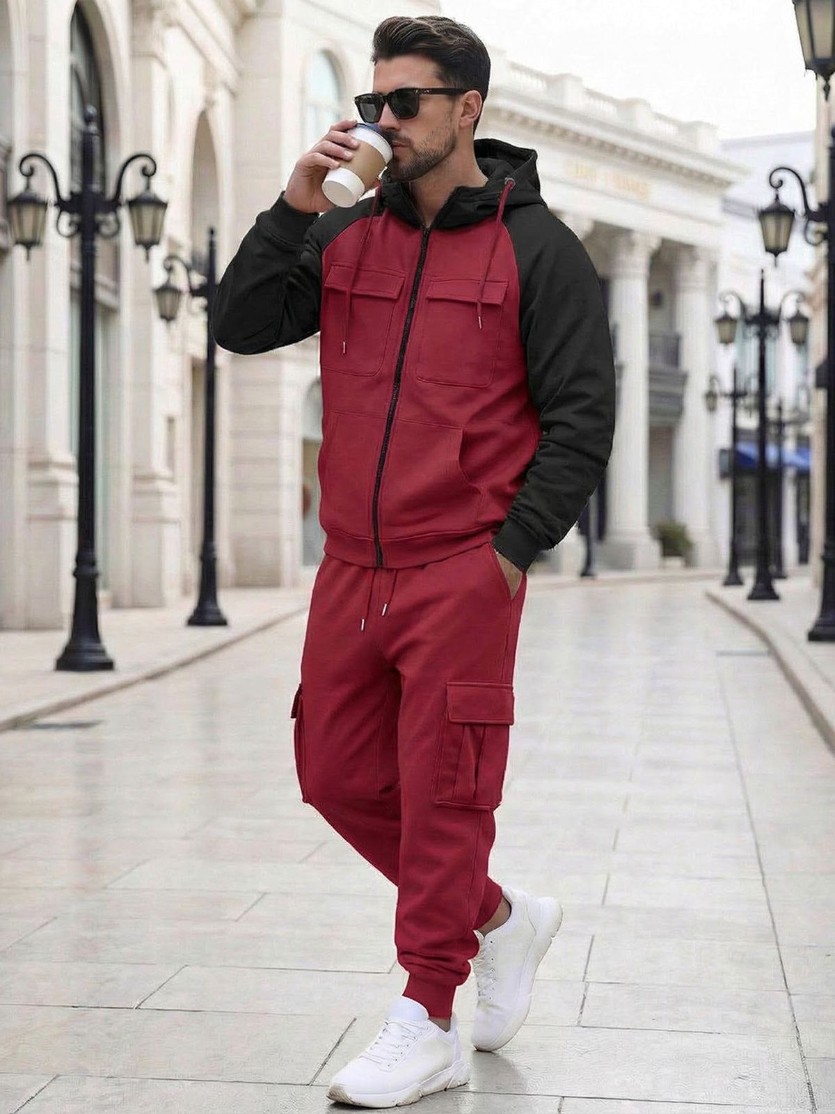 The Hudson Men’s Fleece-Lined Colorblock Utility Set