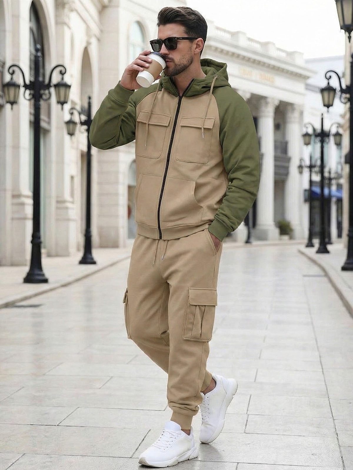 The Hudson Men’s Fleece-Lined Colorblock Utility Set
