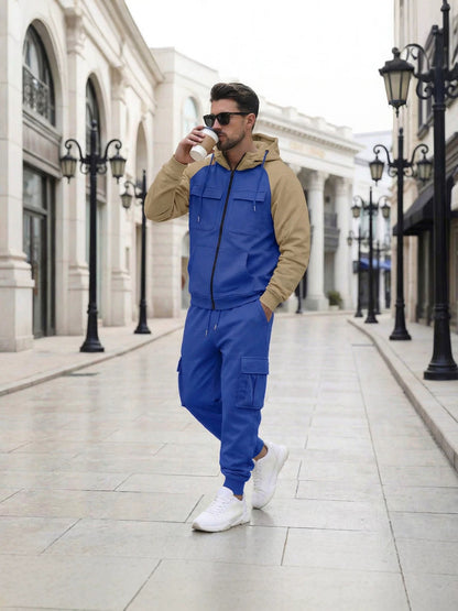 The Hudson Men’s Fleece-Lined Colorblock Utility Set
