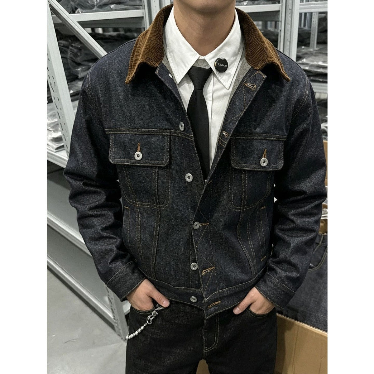 The “Metropolitan” 14oz heavyweight casual denim jacket
