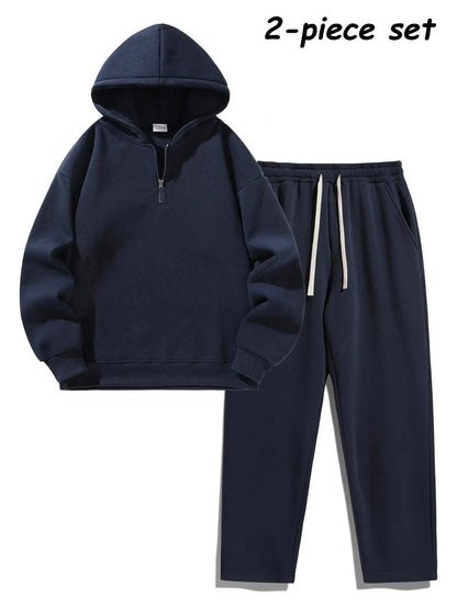 Men's 2-Piece Casual Tracksuit Set – Sporty Sweatshirt & Pants