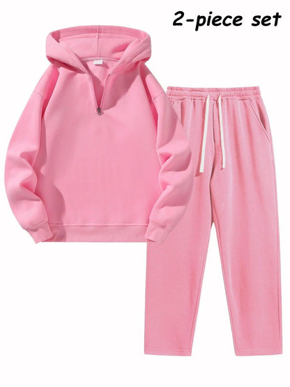 Men's 2-Piece Casual Tracksuit Set – Sporty Sweatshirt & Pants
