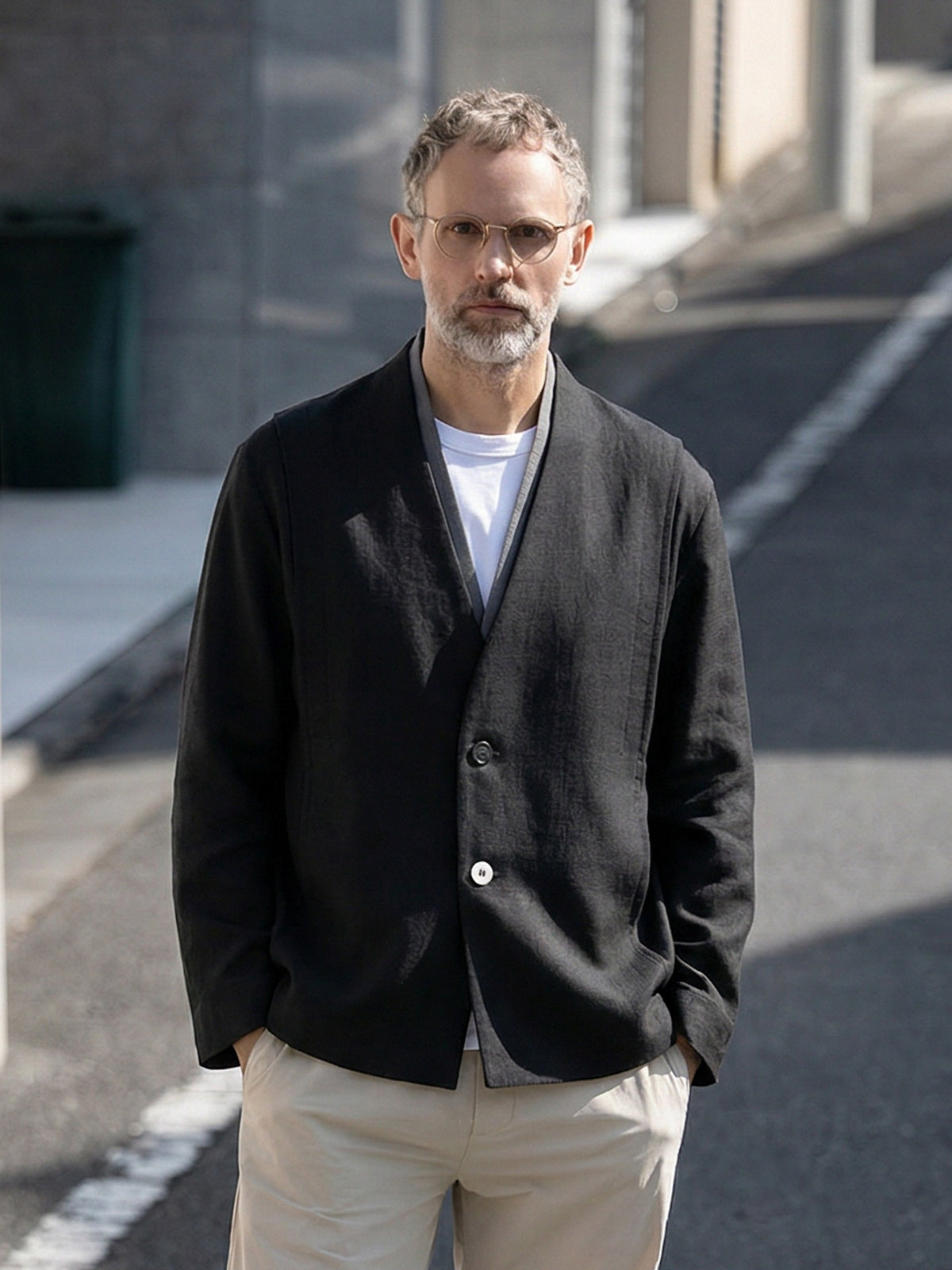 Veste chic décontractée en lyocell mélangé pour homme