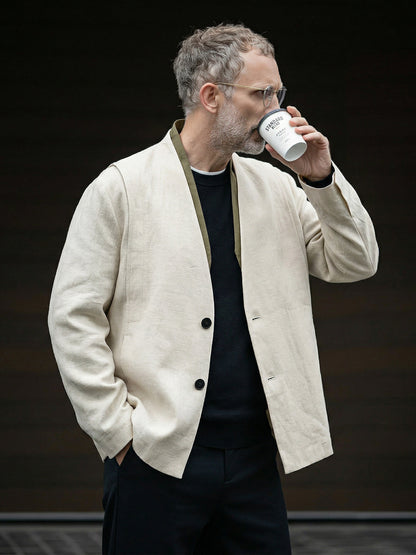 Veste chic décontractée en lyocell mélangé pour homme
