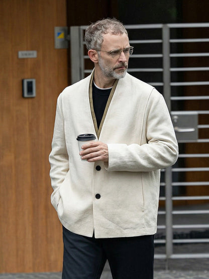 Veste chic décontractée en lyocell mélangé pour homme