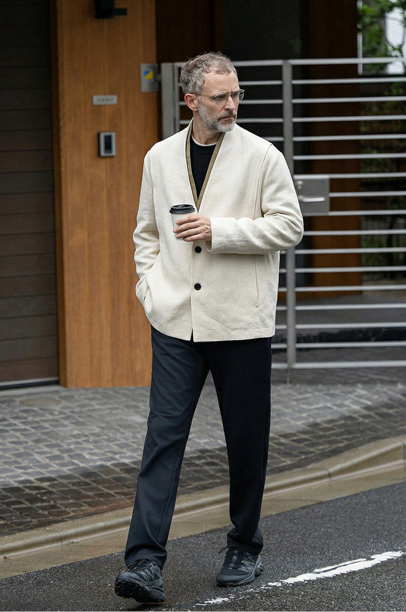 Veste chic décontractée en lyocell mélangé pour homme