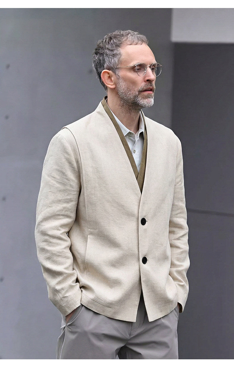 Veste chic décontractée en lyocell mélangé pour homme