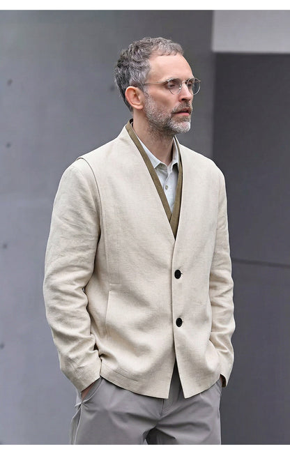 Veste chic décontractée en lyocell mélangé pour homme