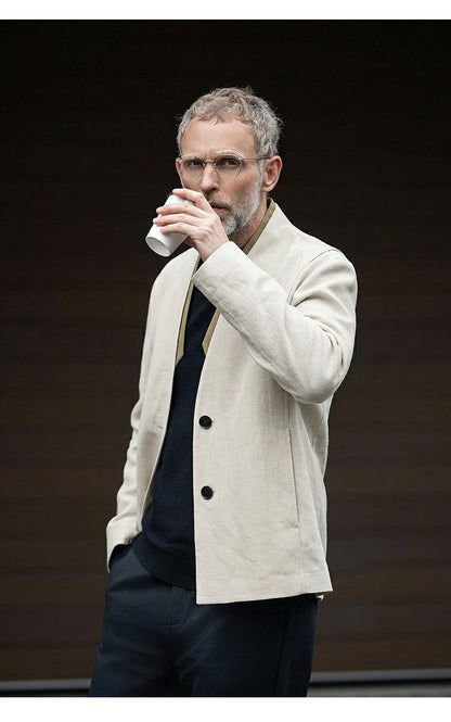 Veste chic décontractée en lyocell mélangé pour homme