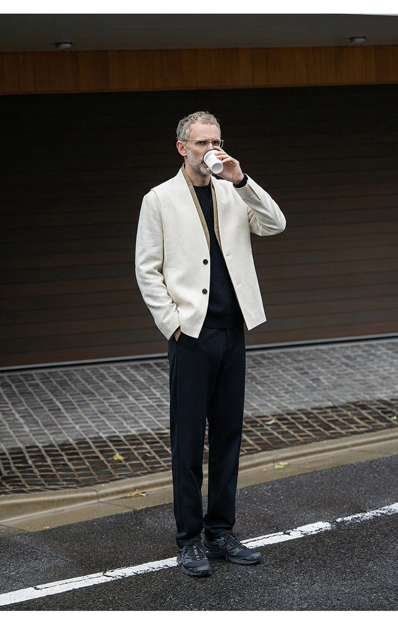 Veste chic décontractée en lyocell mélangé pour homme
