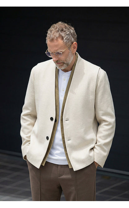 Veste chic décontractée en lyocell mélangé pour homme