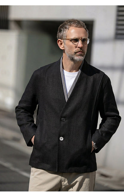 Veste chic décontractée en lyocell mélangé pour homme