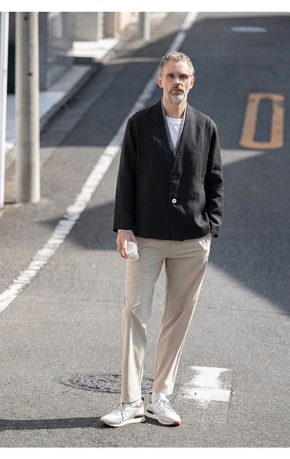 Veste chic décontractée en lyocell mélangé pour homme