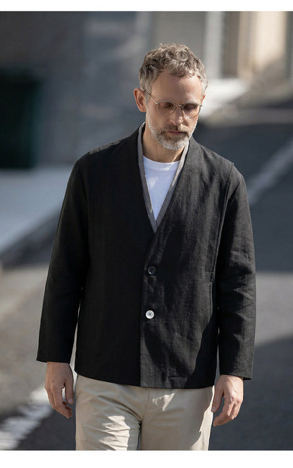 Veste chic décontractée en lyocell mélangé pour homme