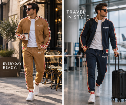 Retro Milano Two-Piece Tracksuit Set