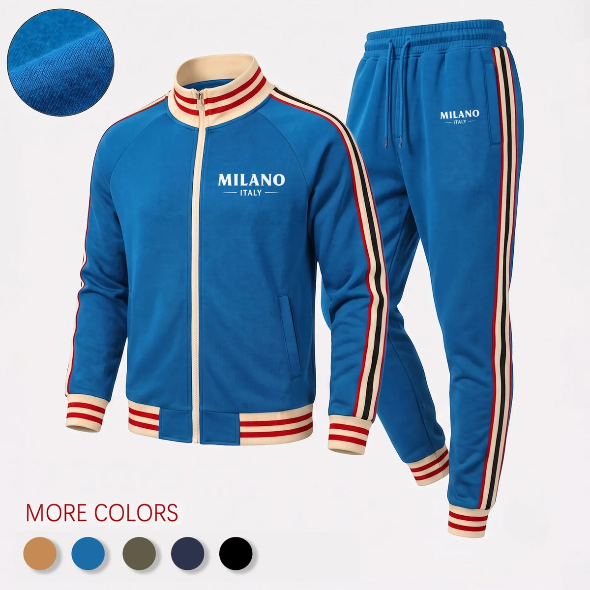 Retro Milano Two-Piece Tracksuit Set
