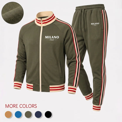 Retro Milano Two-Piece Tracksuit Set