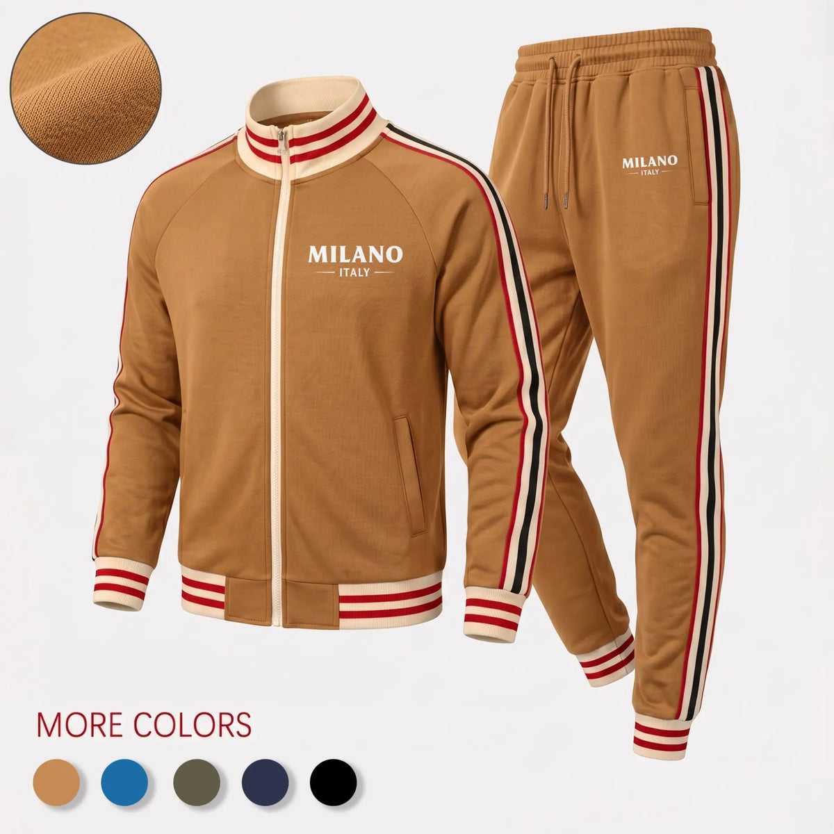 Retro Milano Two-Piece Tracksuit Set