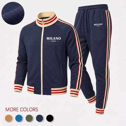 Retro Milano Two-Piece Tracksuit Set