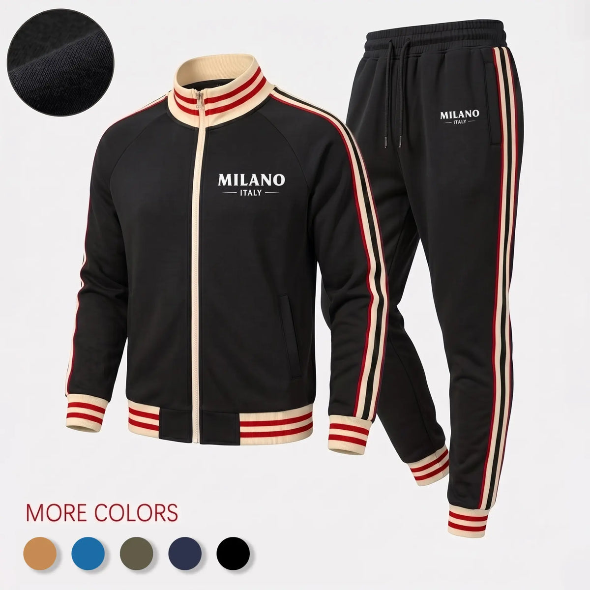 Retro Milano Two-Piece Tracksuit Set