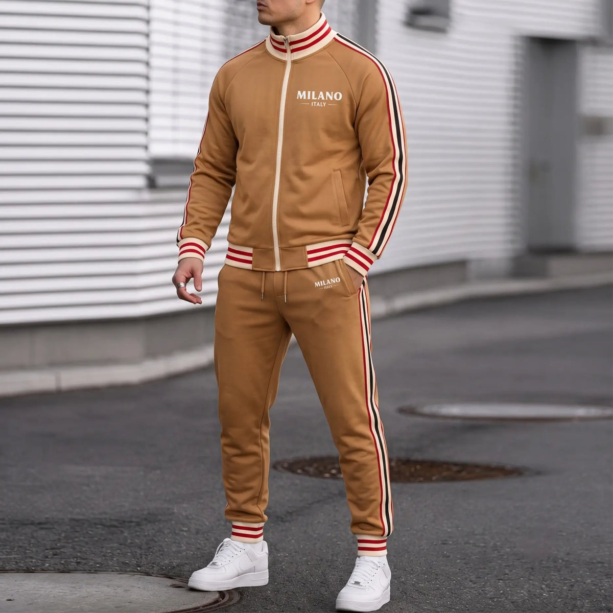 Retro Milano Two-Piece Tracksuit Set