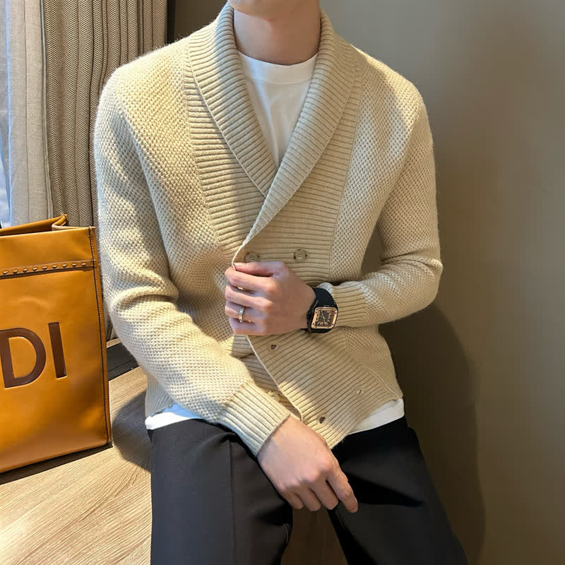 The Beaumont Men’s Double-Breasted Shawl Collar Cardigan